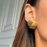 Load image into Gallery viewer, Sonia Gold Wave Earrings
