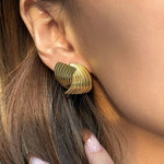 Load image into Gallery viewer, Sonia Gold Wave Earrings
