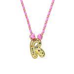 Load image into Gallery viewer, Chunky Gemstone Accented Initial Rope Necklace