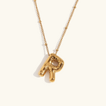 Load image into Gallery viewer, Balloon Gold Initial Necklace