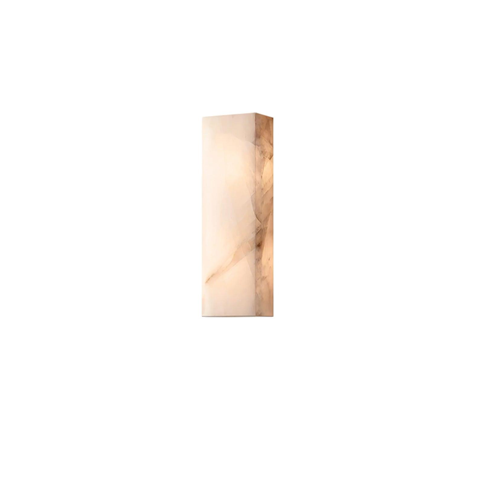 Rectangular Alabaster Contemporary Wall Sconce