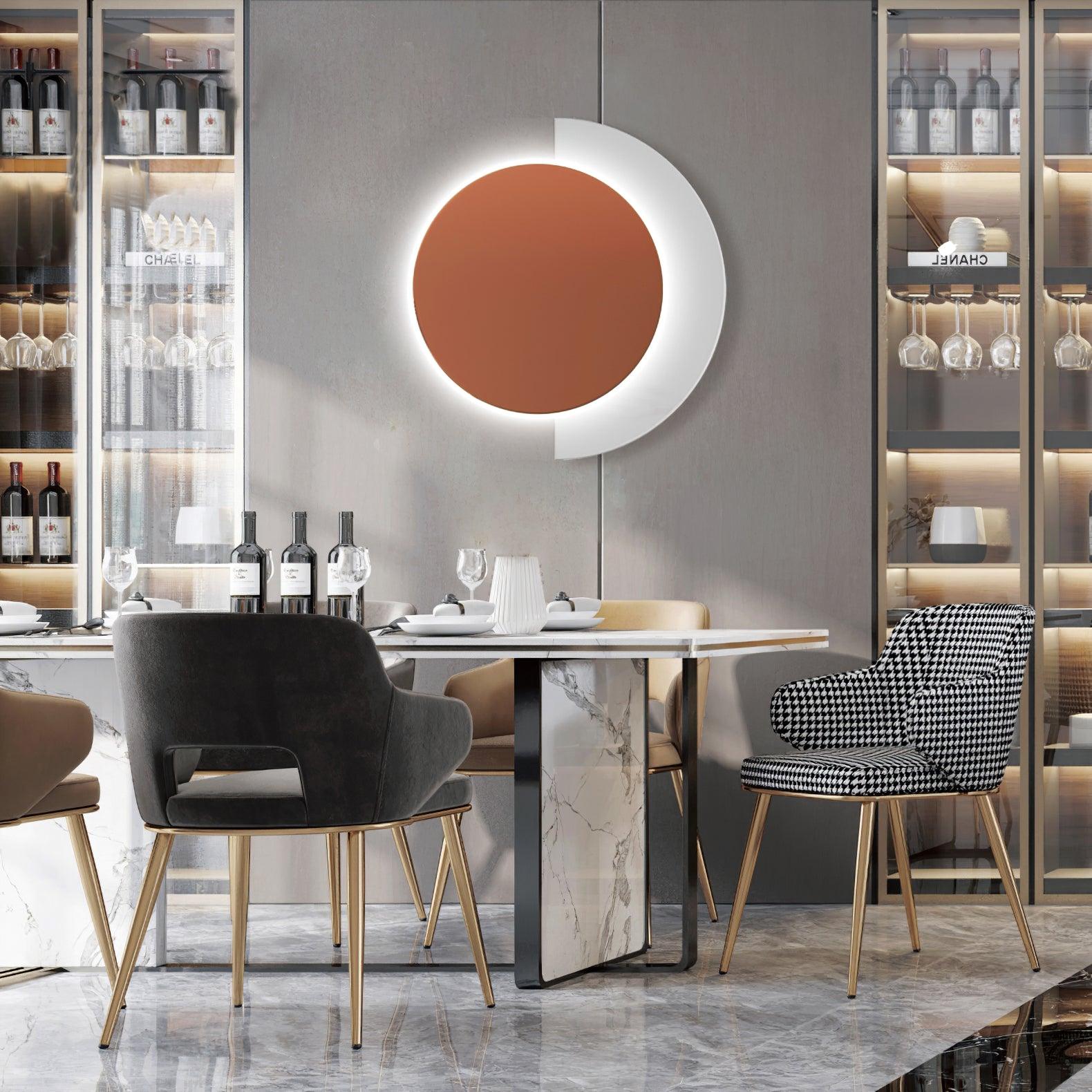 Rounded Sculptural Art Glass Finish Wall Sconce