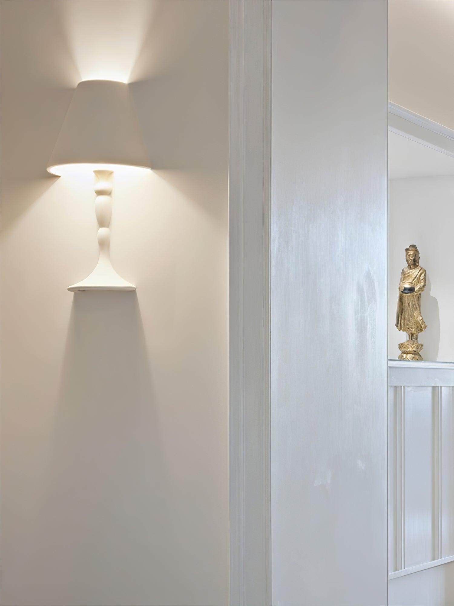 Plaster Portrait Nordic Inspired Wall Light