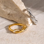 Load image into Gallery viewer, Intertwined Diamond Accent Ring