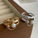 Load image into Gallery viewer, S925 Layered Antique Inspired Pearl Ring