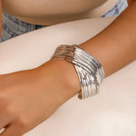 Load image into Gallery viewer, Spiral Cross Wrap Bangle Bracelet