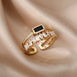Load image into Gallery viewer, Double Layered Staggering Baguette Diamond Ring