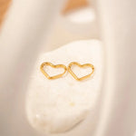 Load image into Gallery viewer, Elegant Heart Hoop Earrings