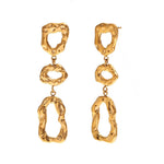 Load image into Gallery viewer, Classy Patterned Triple Dangle Earrings