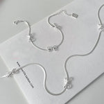Load image into Gallery viewer, Feminine Bow Herringbone Necklace and Bracelet