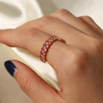 Load image into Gallery viewer, Dainty Oval Cut Diamond Adorned Ring