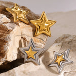 Load image into Gallery viewer, Bold Five Point Star Earrings