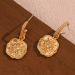Load image into Gallery viewer, Dainty Sun Charm Textured Earring