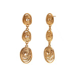 Load image into Gallery viewer, Classy Patterned Triple Dangle Earrings