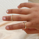 Load image into Gallery viewer, Dainty Shell Paved Dainty Diamond Ring
