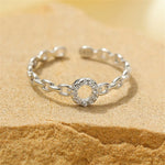 Load image into Gallery viewer, Dainty Diamond Letter Initial Ring