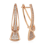 Load image into Gallery viewer, Classy Layered Diamond Accented Earrings