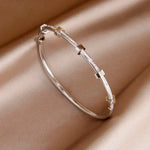 Load image into Gallery viewer, Classy Diamond Hex Bangle Bracelet