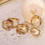 Load image into Gallery viewer, 18k Oval Diamond Cut Ring
