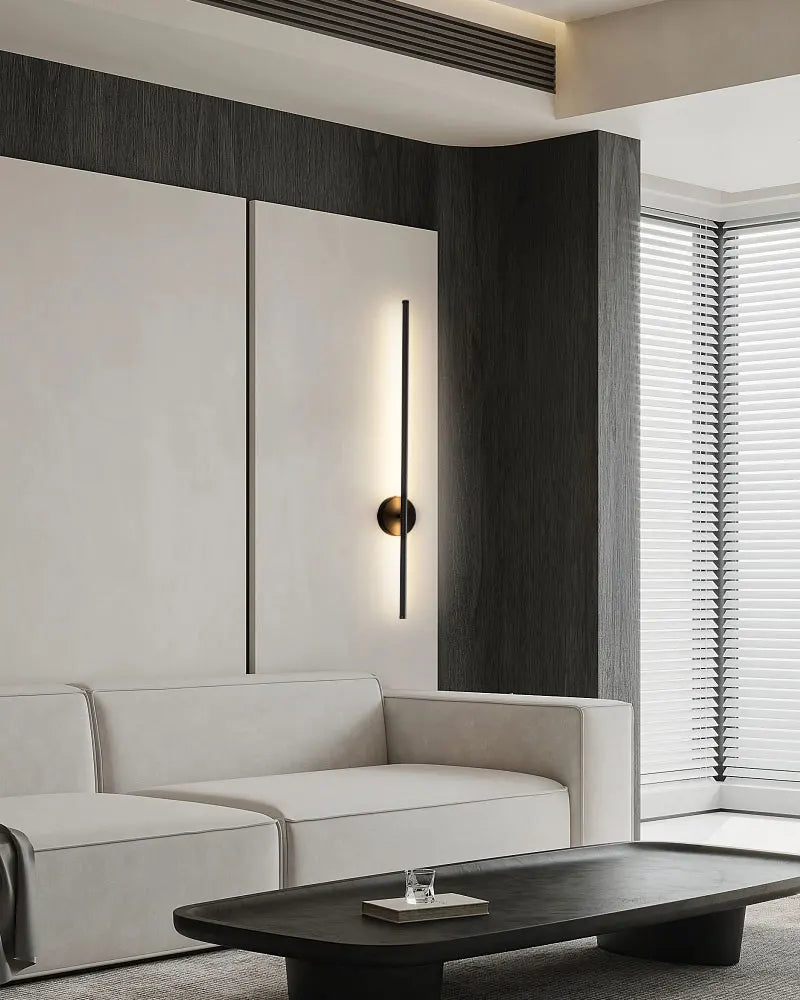 Modern Black 360° Rotatable LED Wall Lamp with Touch Switch