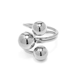 Load image into Gallery viewer, 18k Bold Three Ball Open Ring