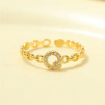Load image into Gallery viewer, Dainty Diamond Letter Initial Ring