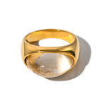 Load image into Gallery viewer, Chunky Oval Stone Set Ring
