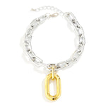 Load image into Gallery viewer, Chunky Two Tone Paperclip Bold Necklace