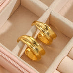 Load image into Gallery viewer, Minimal Textured Crevice Earrings