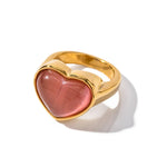 Load image into Gallery viewer, Elegant Pink Heart Stone Ring