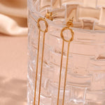 Load image into Gallery viewer, 18k Dainty Circle Tassel Earrings