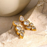 Load image into Gallery viewer, Dainty Leaf Diamond Earrings