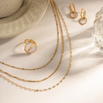 Load image into Gallery viewer, 18k Dainty Classic Three Layer Necklace Stack