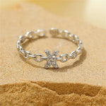 Load image into Gallery viewer, Dainty Diamond Letter Initial Ring