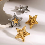 Load image into Gallery viewer, Bold Five Point Star Earrings