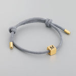 Load image into Gallery viewer, Adjustable Couples Box Letter Initial Bracelets