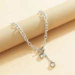 Load image into Gallery viewer, Bold Chunky Chain Link Dual Heart Lariat Necklace & Bracelet
