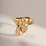 Load image into Gallery viewer, 18k Hammered Textured Heart Ring