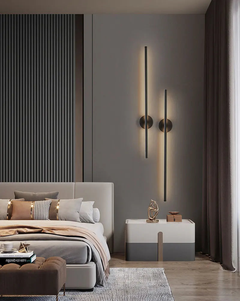 Modern Black Indoor Touch Switch Dimmable LED Wall Sconce