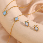 Load image into Gallery viewer, Dainty Iridescent Opal Necklace, Bracelet, Earrings