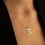 Load image into Gallery viewer, Dainty Minimal Om Necklace