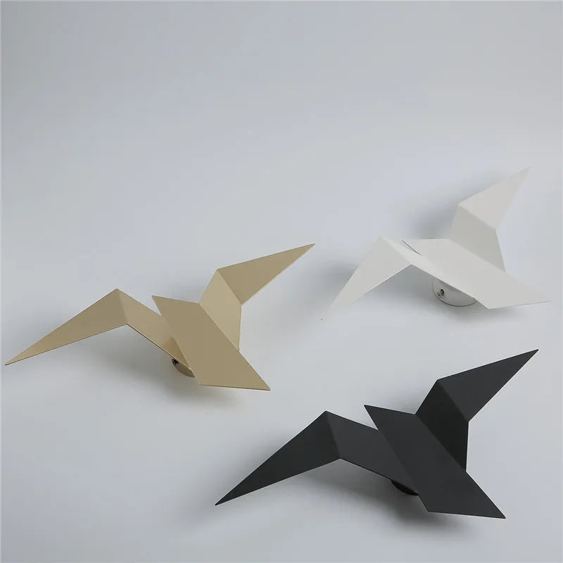Nordic Iron Art Flying Bird Wall Lamps Light Fixture
