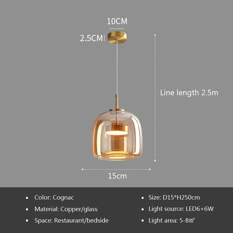 Modern Nordic Glass Pendant Light