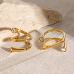 Load image into Gallery viewer, Asymmetrical Triple Wrap Diamond Tip Rings