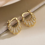 Load image into Gallery viewer, Dazzling Diamond Hoop Earrings