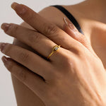 Load image into Gallery viewer, Adjustable 18k Diamond Center Evil Eye Ring
