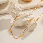 Load image into Gallery viewer, 16k Dainty Triple Bead Accent Necklace