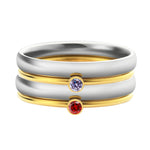 Load image into Gallery viewer, Personalized Name & Birthstone Nesting Rings