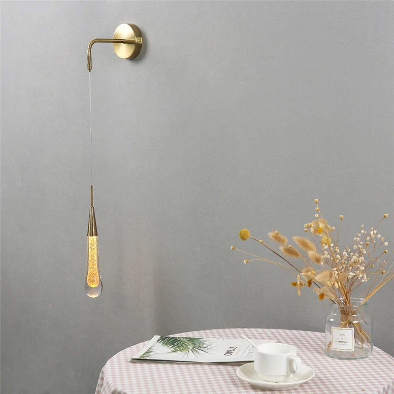 Droplet Shaped Wall Lamp Light Fixture