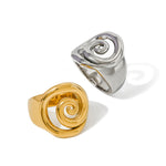 Load image into Gallery viewer, 18k Spiral Statement Ring